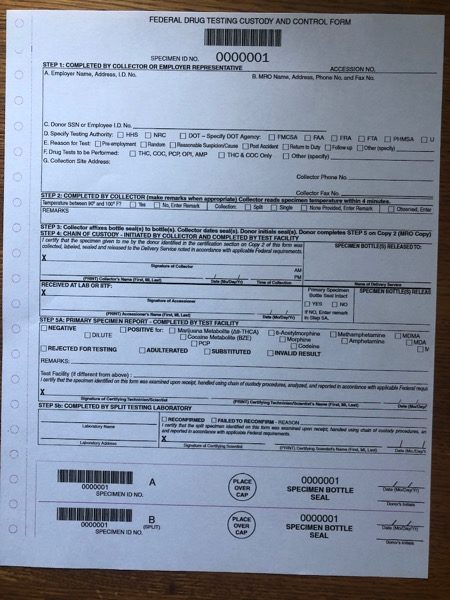 Chain Of Custody Form CCF Overview Drug Free Business Solutions